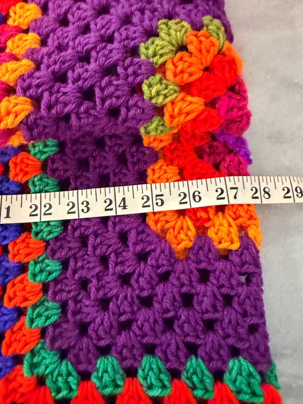 Handmade Crochet Granny Square One Size Cozy Cardigan Boho Chunky Knit Sweater - Picture 7 of 10